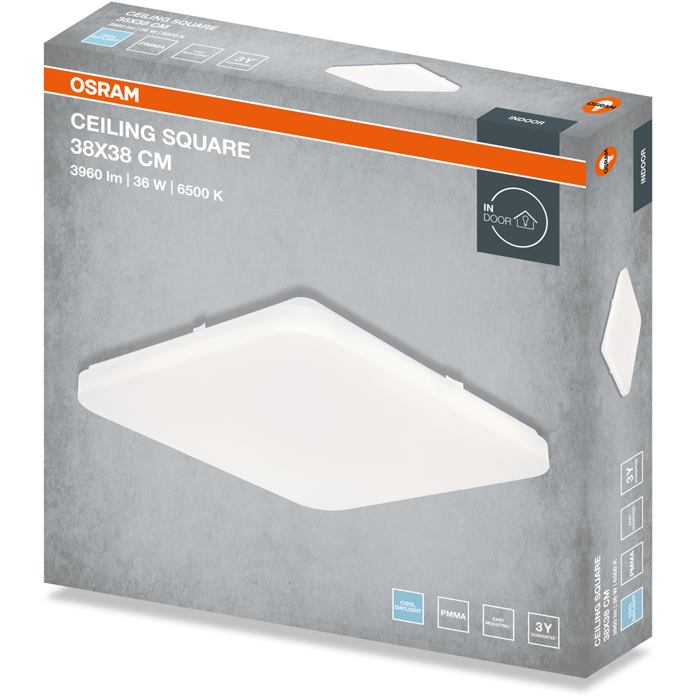 Plafoniera LED OSRAM, 36W, 3960lm, 6500K, IP20, alb