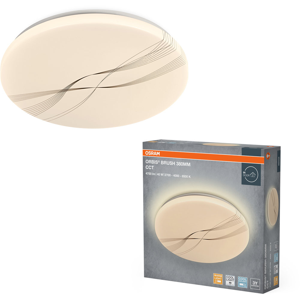 Plafoniera LED OSRAM Orbis Brush, 40W, 4700lm, 6500K, IP20, alb