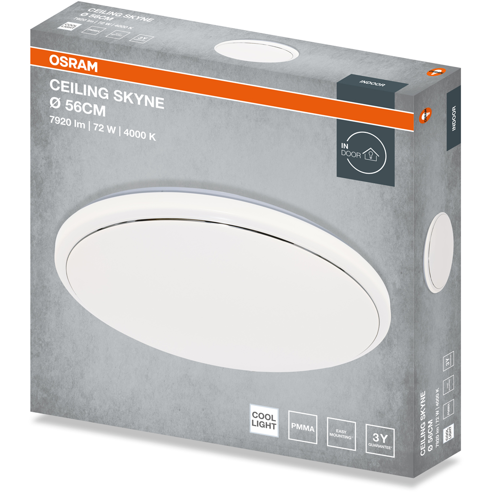 Plafoniera LED OSRAM Skyne, 72W, 7920lm, 4000K, IP20, alb