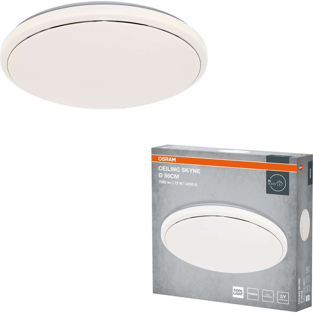 Plafoniera LED OSRAM Skyne, 72W, 7920lm, 4000K, IP20, alb