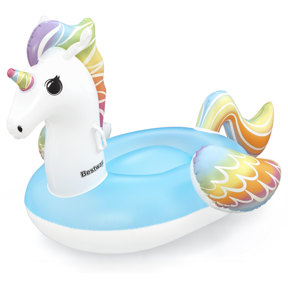Saltea gonflabila BESTWAY, 3 ani+, 163 x 110 x 95.5 cm, capacitate maxima 45 kg, forma unicorn