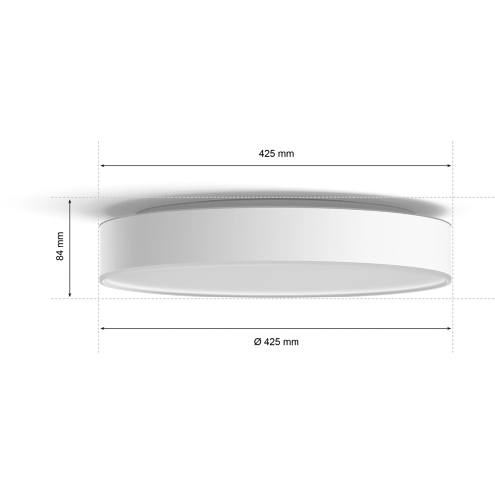 Plafoniera LED smart PHILIPS HUE Devere, 33.5W, 4300lm, IP44, alb