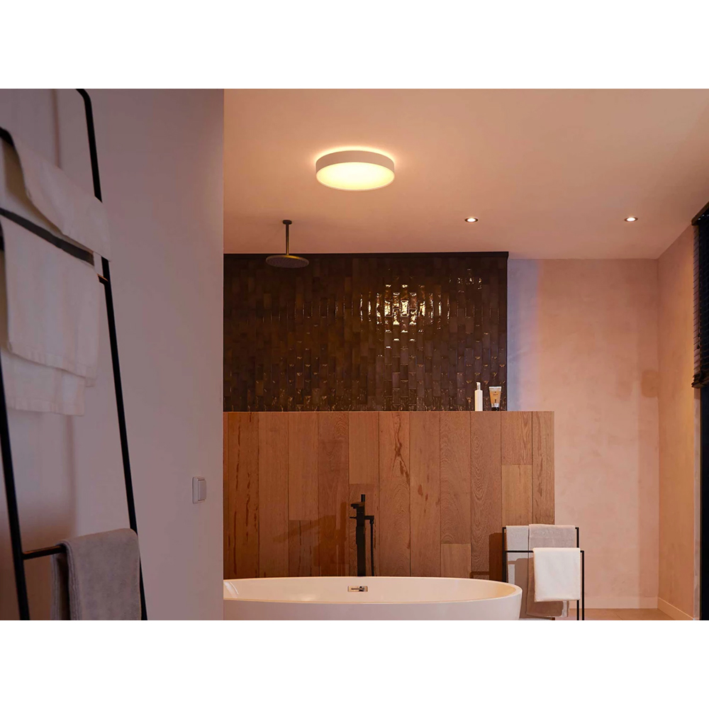 Plafoniera LED smart PHILIPS HUE Devere, 33.5W, 4300lm, IP44, alb