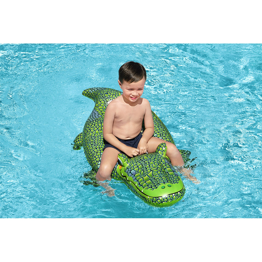 Crocodil gonflabil BESTWAY, PVC, 152 x 71 cm, verde