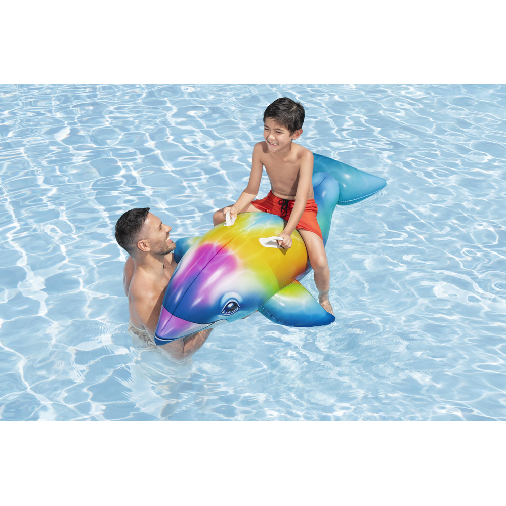 Saltea gonflabila BESTWAY, 3 ani+, 173 x 84 x 46 cm, capacitate maxima 45 kg, forma delfin