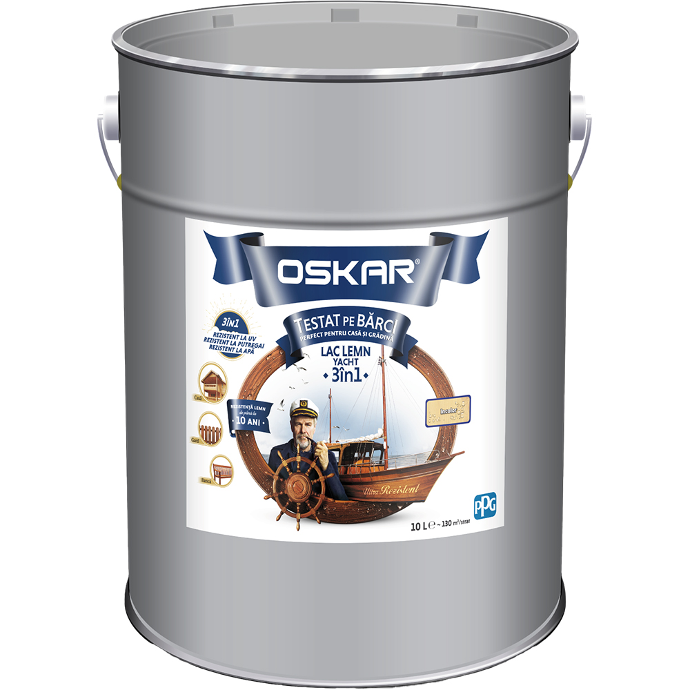Lac lemn OSKAR Yacht 3in1, incolor, 10L