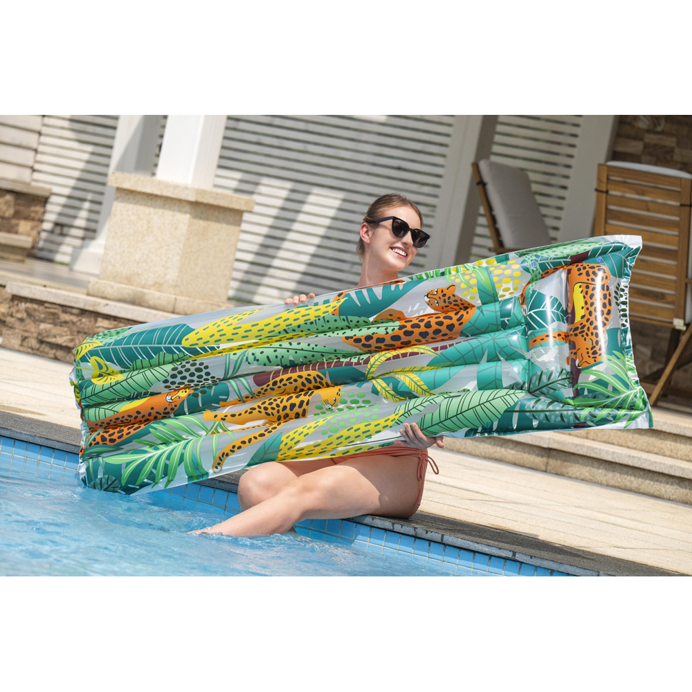 Saltea gonflabila BESTWAY, 170 x 54 x 15 cm, 1 persoana, capacitate maxima 100 kg, imprimeu jungla
