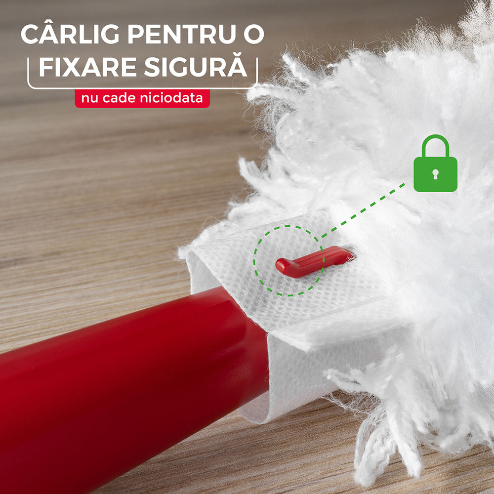 Pamatuf pentru praf VILEDA Flex & Catch, maner scurt + 2 rezerve