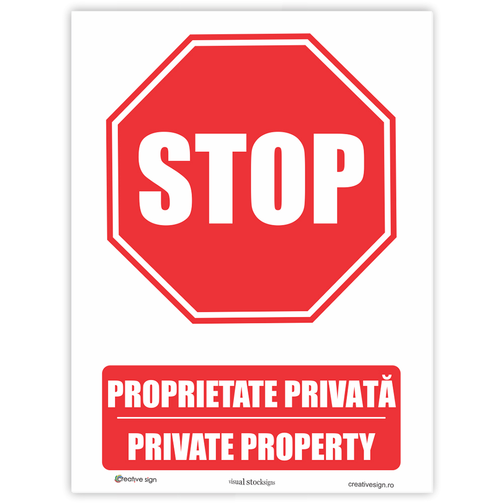Indicator "Proprietate Privata" Creative Sign, 15 x 20 cm