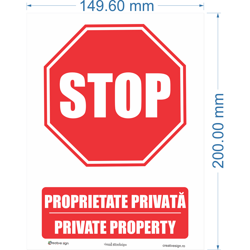 Indicator "Proprietate Privata" Creative Sign, 15 x 20 cm