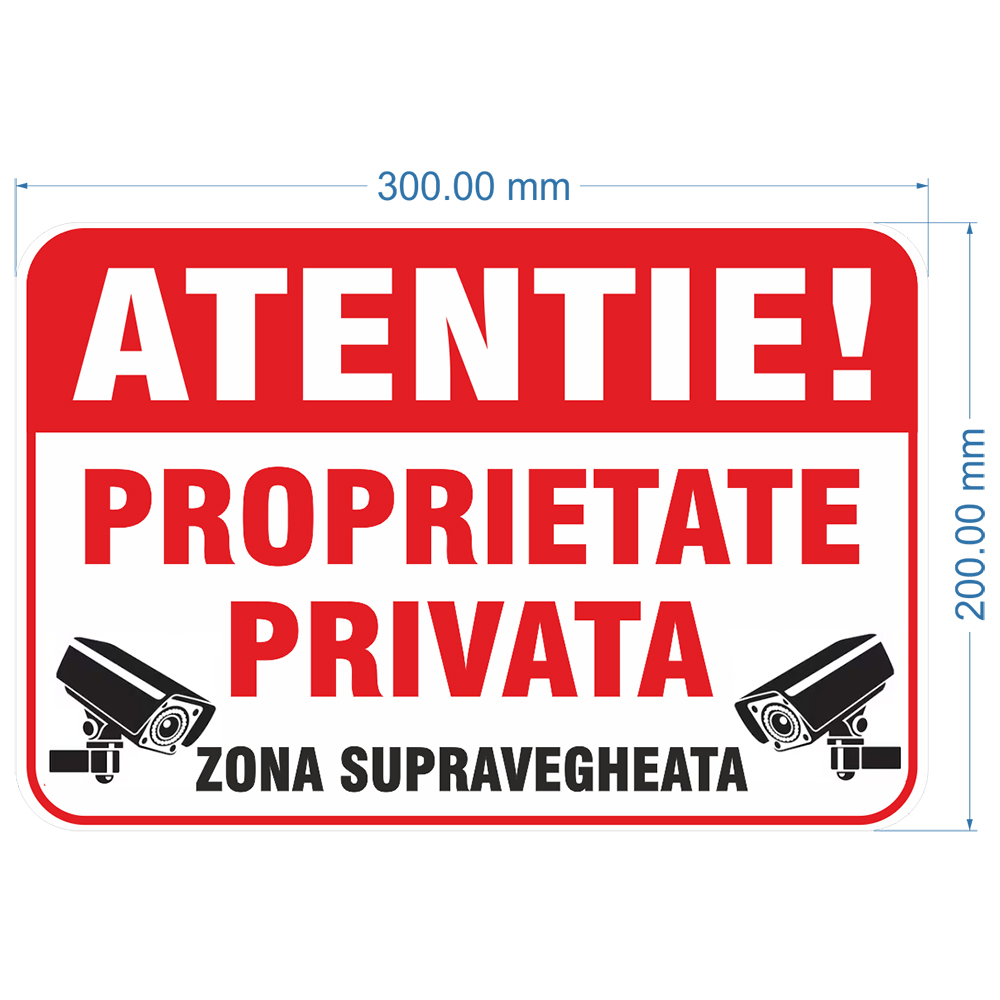 Indicator "Atentie Proprietate Privata" Creative Sign, 30 x 20 cm