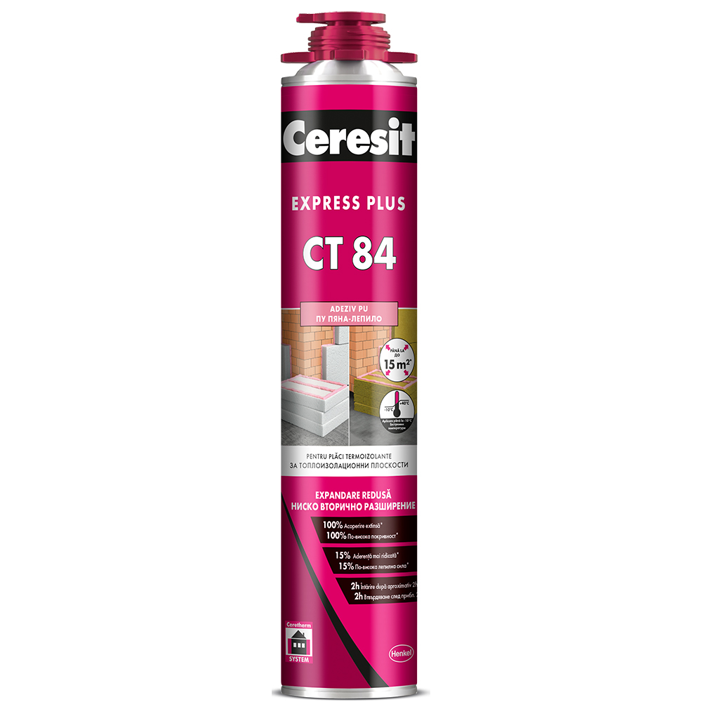 Adeziv poliuretanic CERESIT CT 84 Express Plus, 850 ml