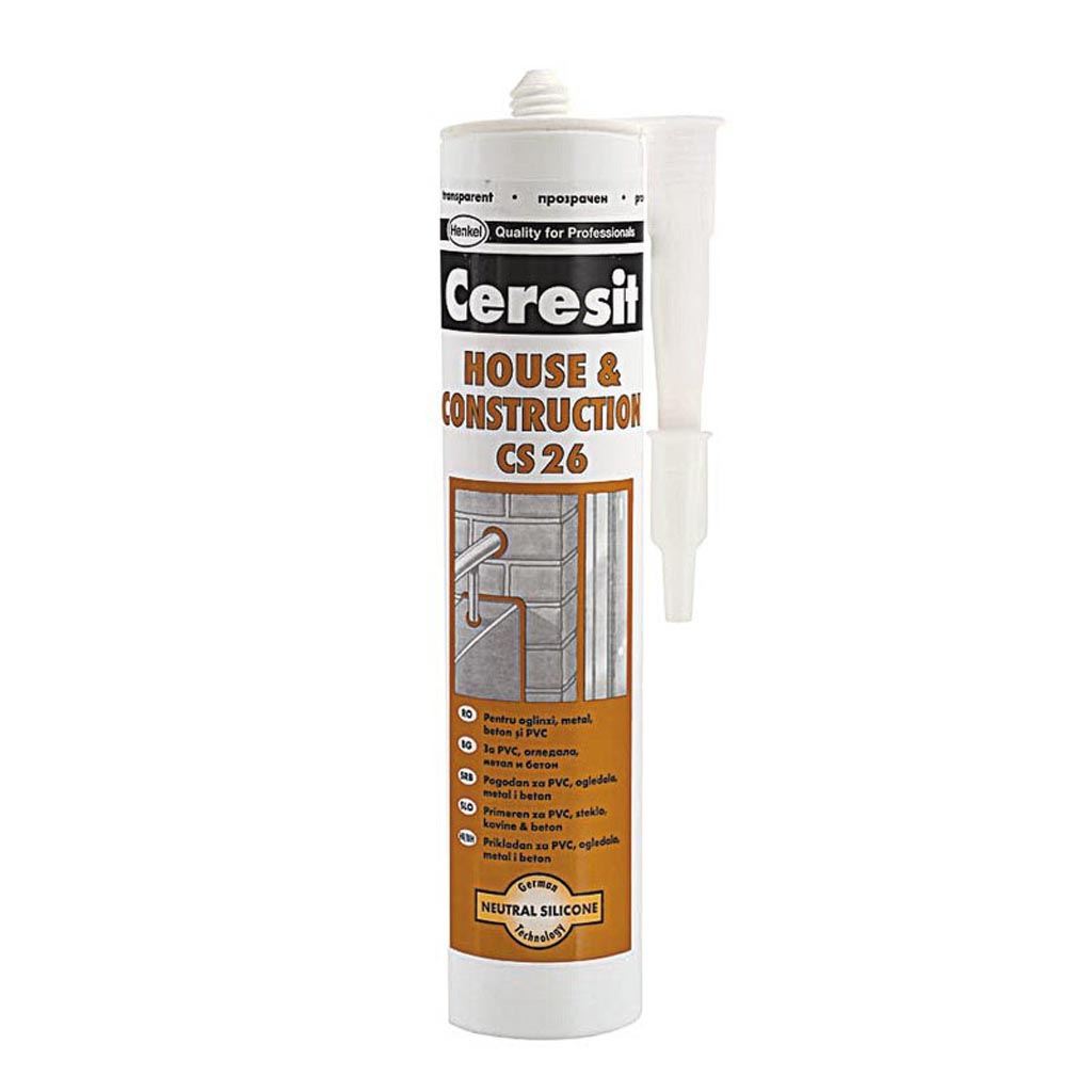 Silicon Pentru Ferestre/Usi, Transparent, Aplicare Pistol, 300 Ml  Ceresit 