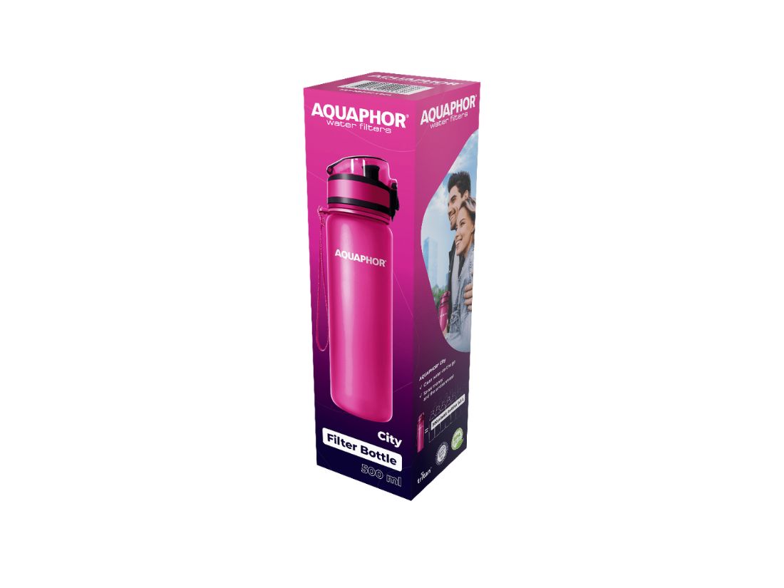 Sticluta filtranta City, 0.5 l, roz