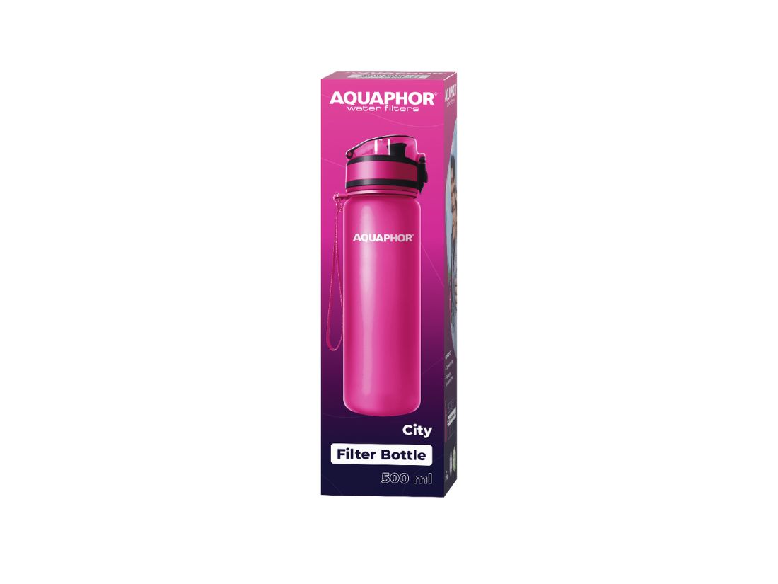 Sticluta filtranta City, 0.5 l, roz