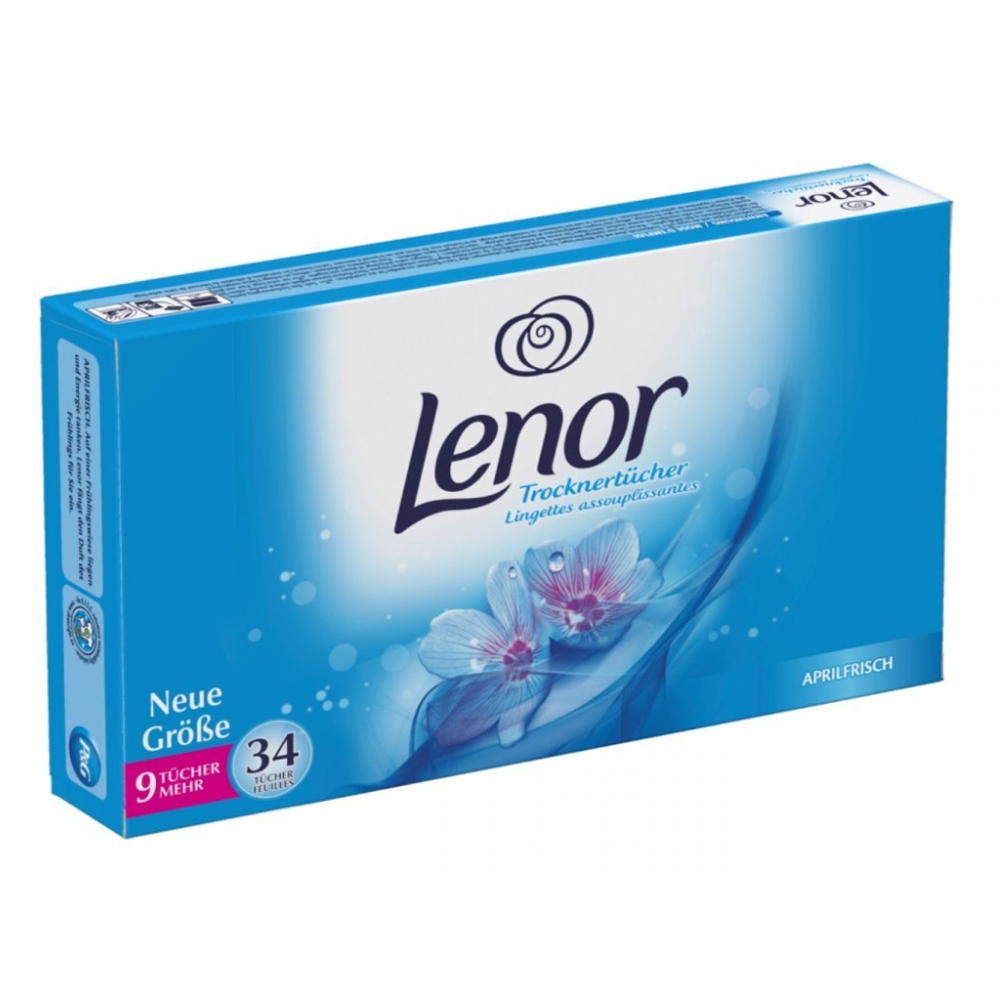 Servetele parfumate pentru uscator LENOR Aprilfrisch, 34 bucati