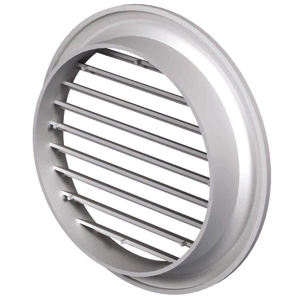 Grila ventilatie rotunda din plastic, 125 mm, alb 