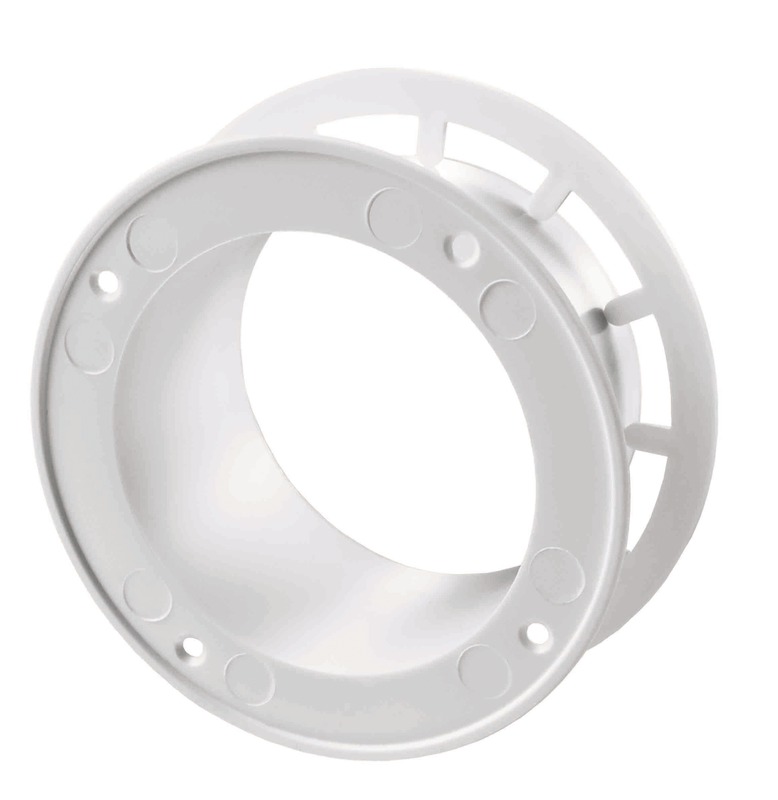 Flansa plastic, 125 mm, alb 
