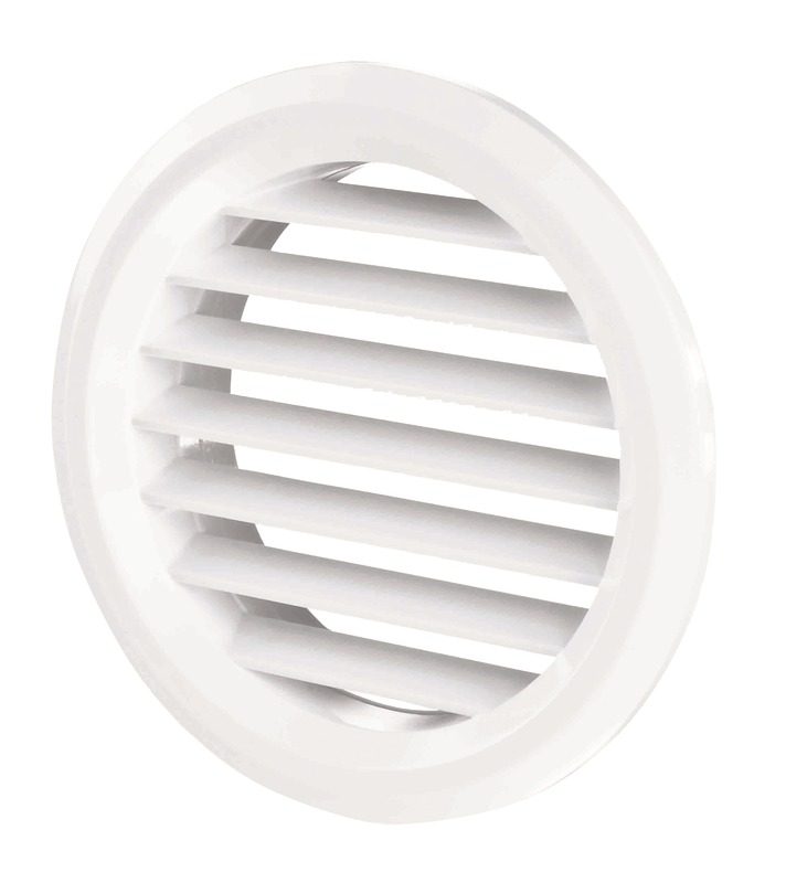 Set 2 grile ventilatie rotunde 50 mm alb