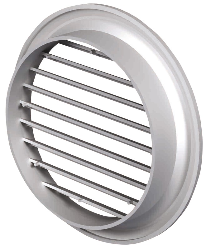 Set 2 grile ventilatie rotunde 50 mm maro