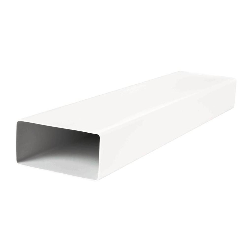 Tubulatura rectangulara PVC, 60 x 120 mm, 1 m, alb