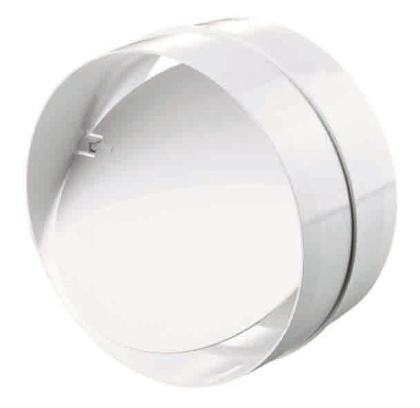 Conector clapeta antiretur, 125 mm, alb 