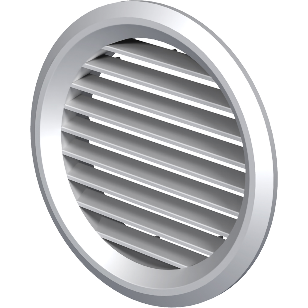 Grila ventilatie VENTS MV 80 bVs, ABS, D 80 mm, plasa insecte, alb