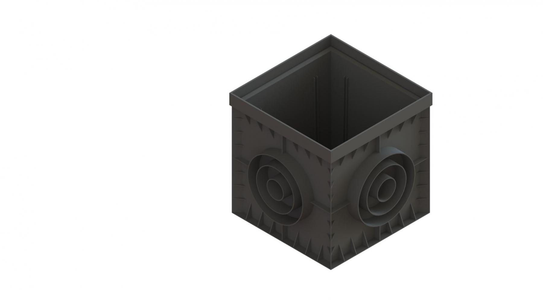 Camin PP Negru patrat A15-C250 300x300 Vodaland