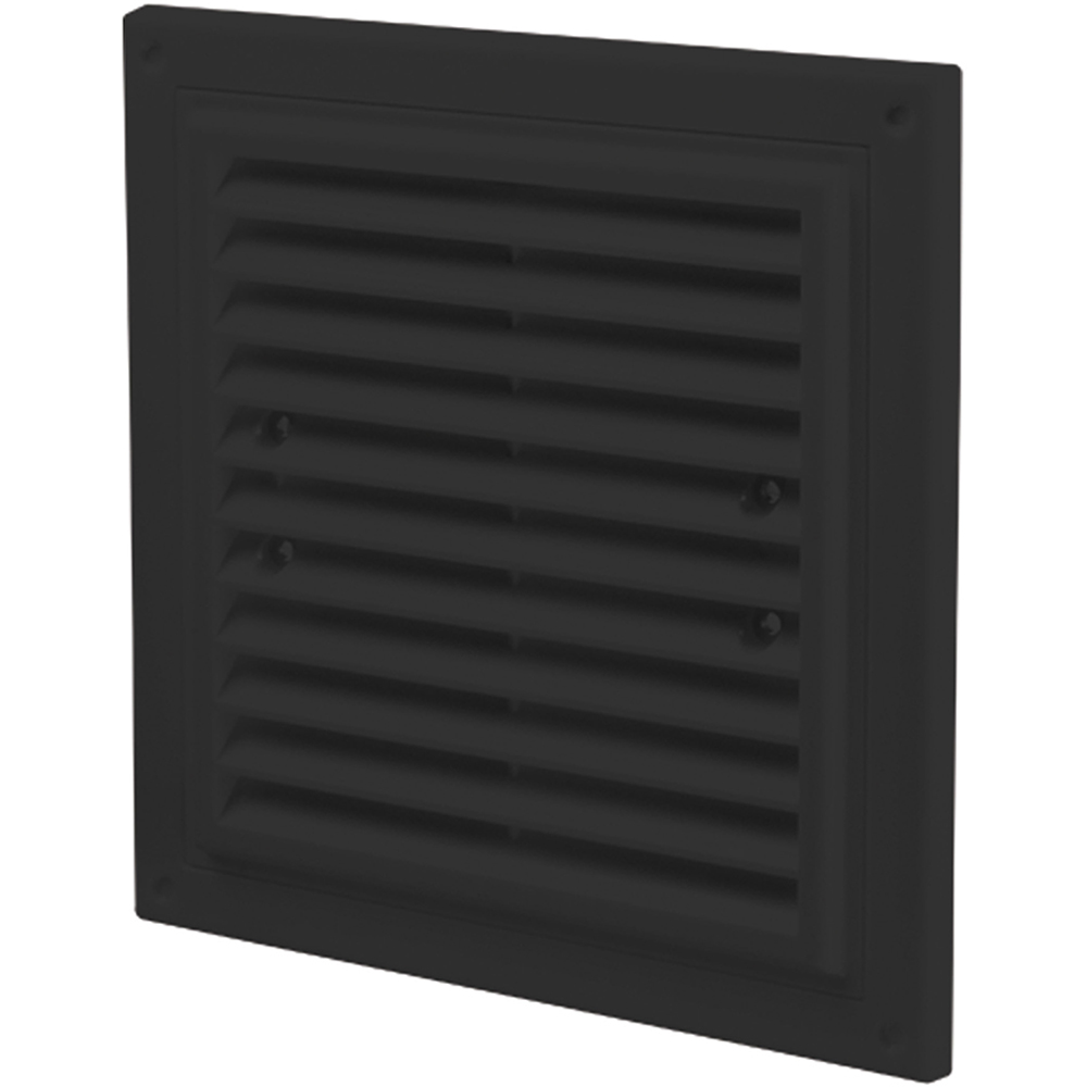 Grila ventilatie VENTS MV 250*250s, plastic, 25 x 25 cm, plasa insecte, negru