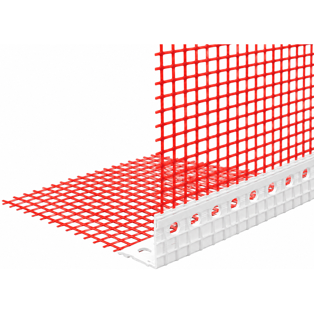 Profil colt cu plasa, exterior, PVC, 150 x 2500 mm