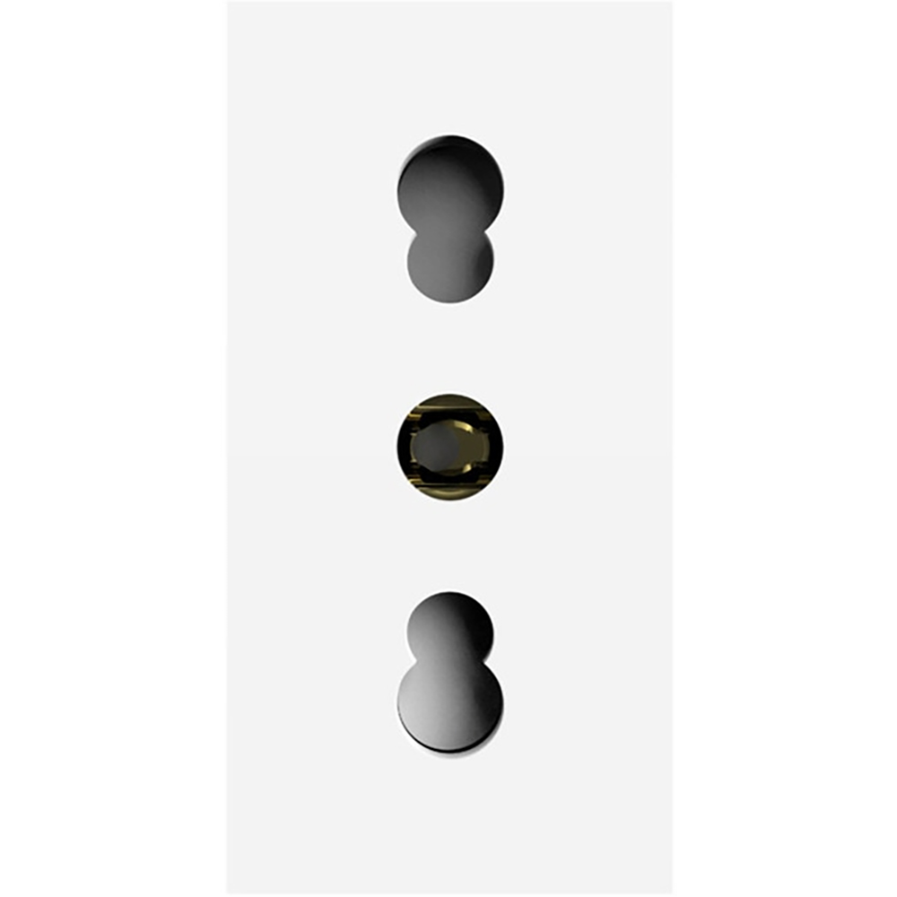 Modul priza simpla Livolo VL-FCTL16A-1WP, model italian, 16A, alb