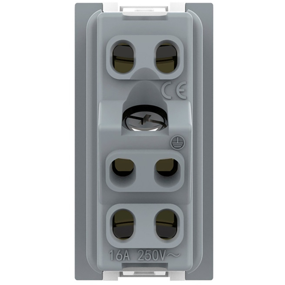 Modul priza simpla Livolo VL-FCTL16A-1WP, model italian, 16A, alb