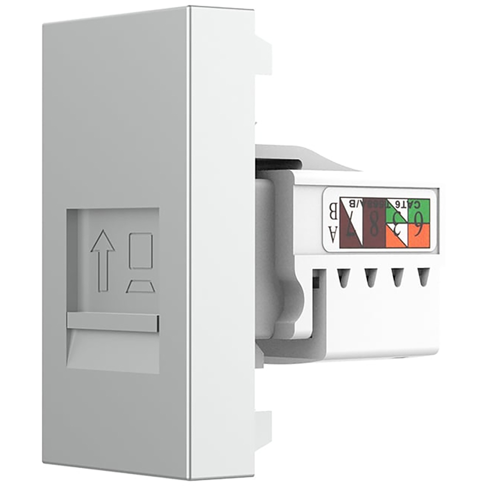 Modul priza internet Livolo VL-FCCP-1WP, RJ-45, alb
