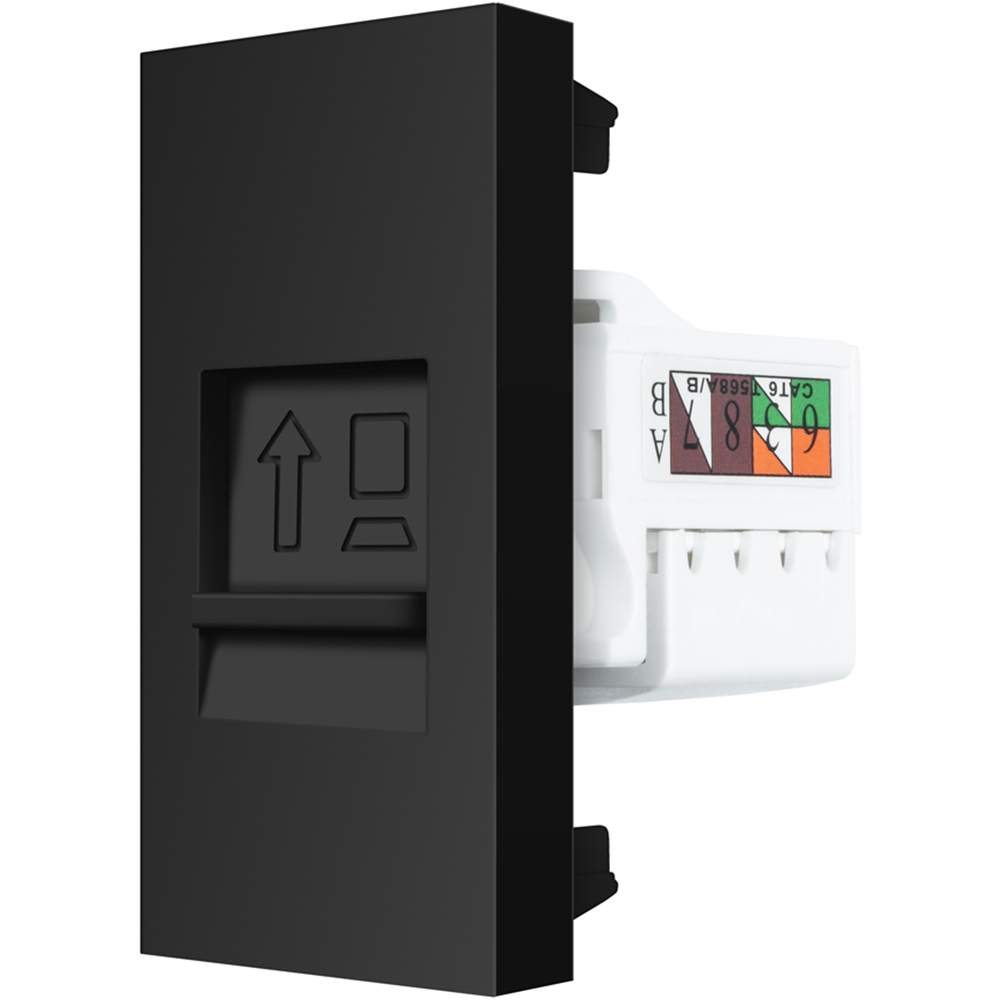 Modul priza internet Livolo VL-FCCP-1BP, RJ-45, negru