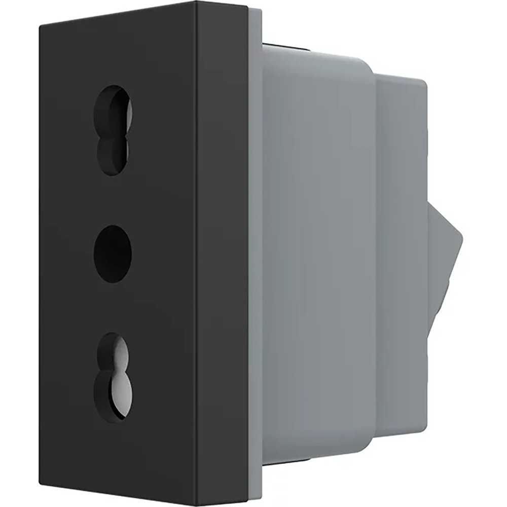 Modul priza simpla Livolo VL-FCTL16A-1BP, model italian, 16A, negru
