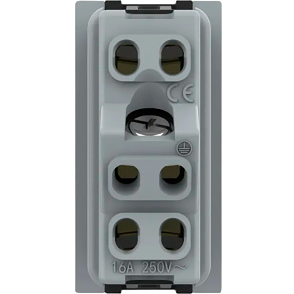 Modul priza simpla Livolo VL-FCTL16A-1BP, model italian, 16A, negru