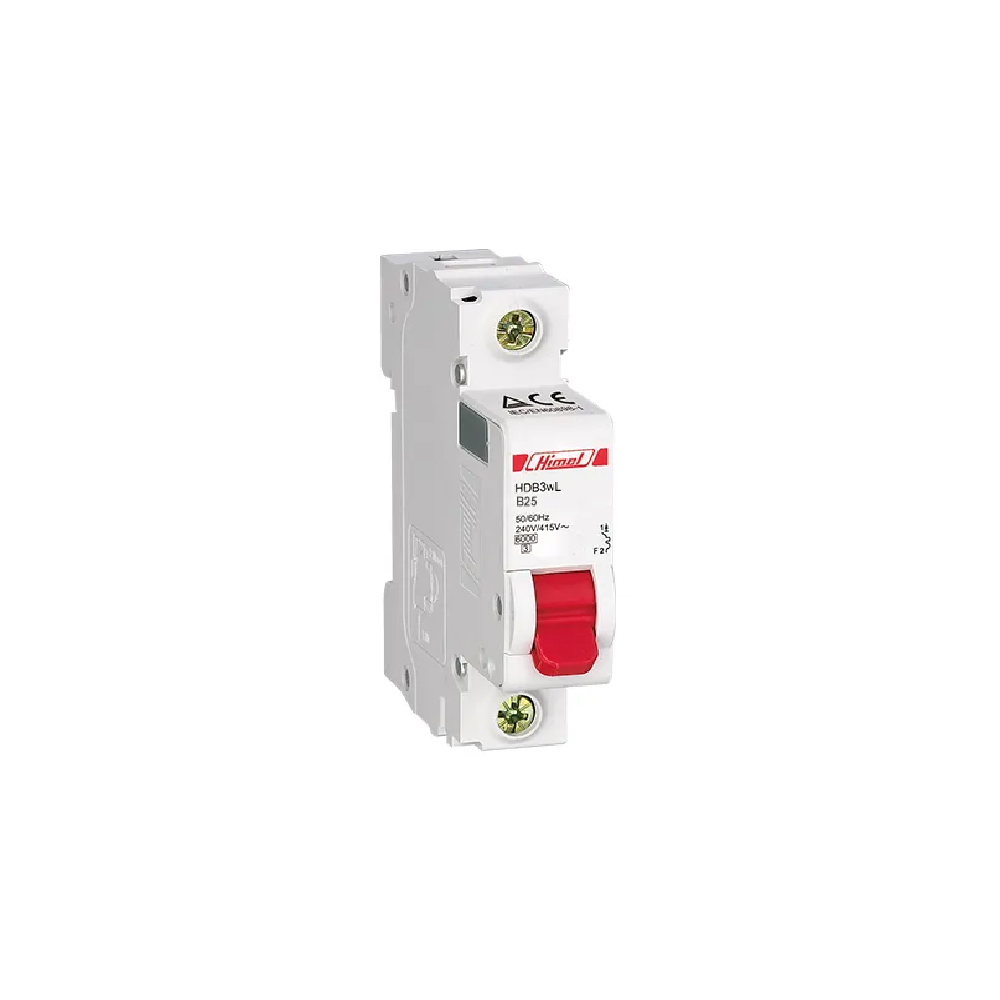 Disjunctor automat HIMEL HDB3WL1B25, 1P, curba C, 25A