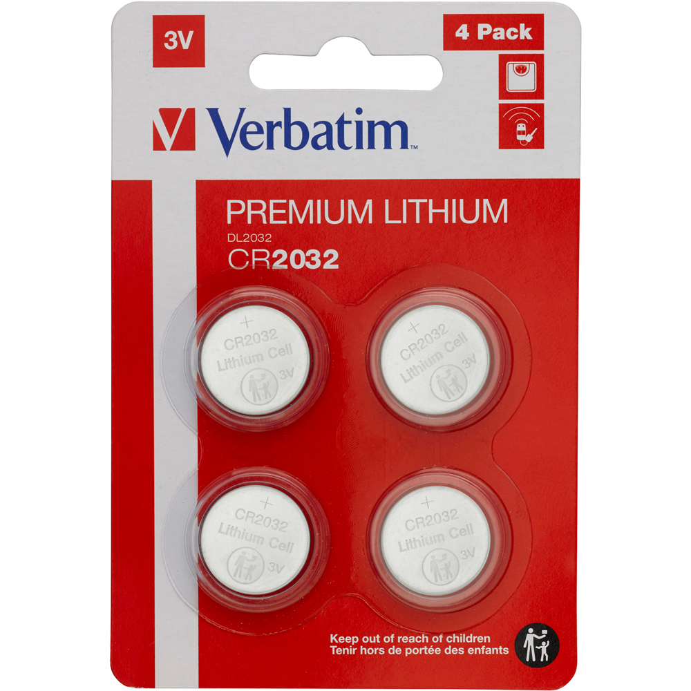 Baterie litiu VERBATIM 49533, CR2032, 3V, 4buc