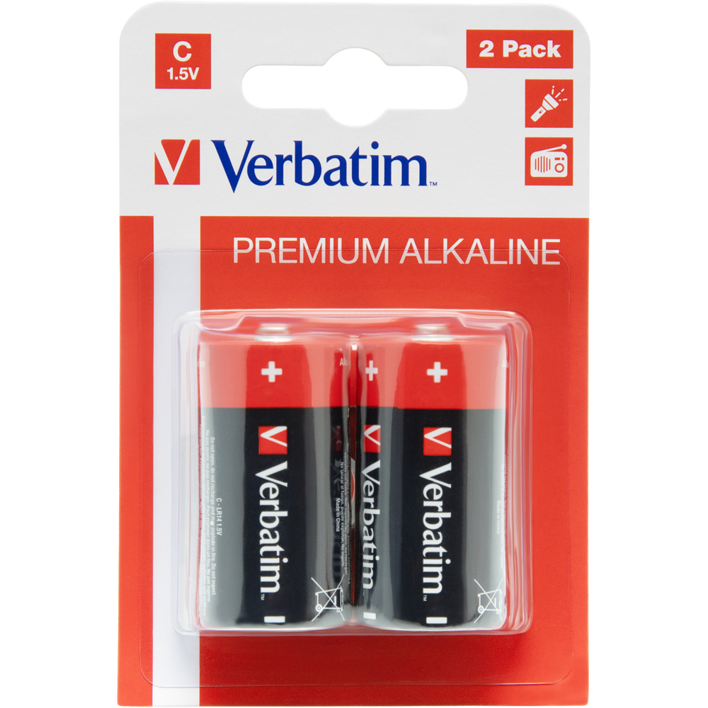 Baterie alcalina VERBATIM 49922, C, 1.5V, 2buc