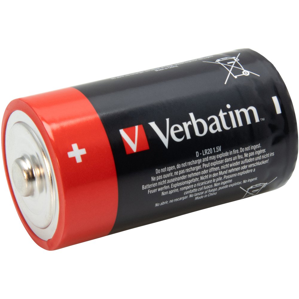 Baterie alcalina VERBATIM 49923, D, 1.5V, 2buc