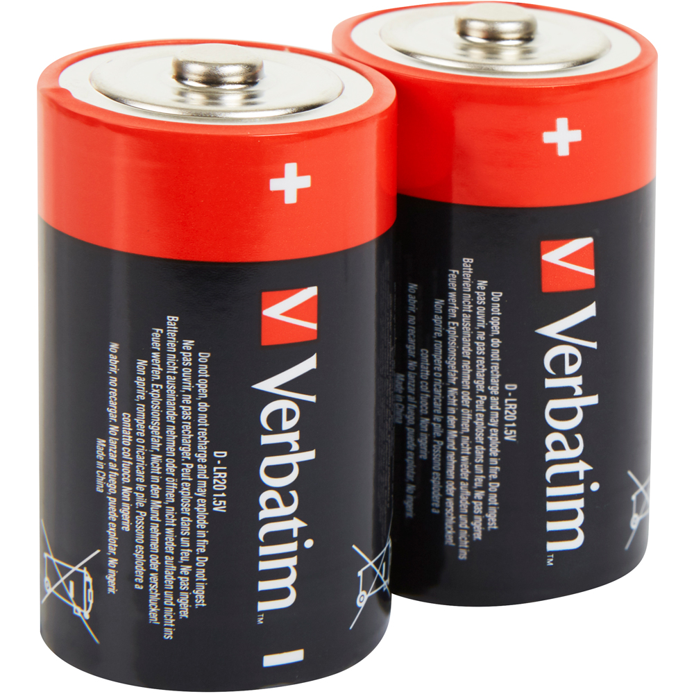 Baterie alcalina VERBATIM 49923, D, 1.5V, 2buc