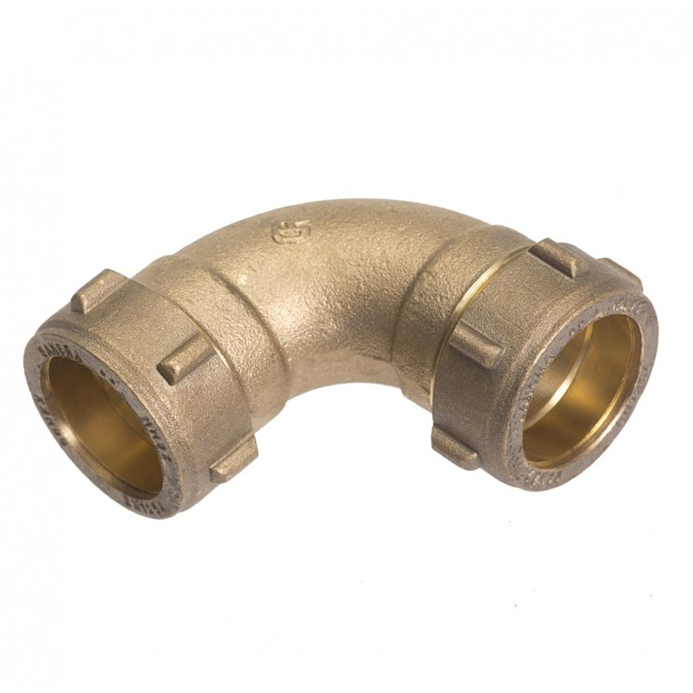 Cot de compresie cu inel, dublu, alama, 22 x 22 mm