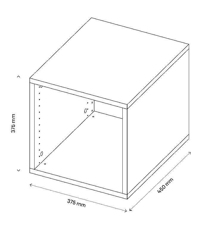 Corp de mobilier, stejar, 37 x 37 cm  GoodHome Atomia