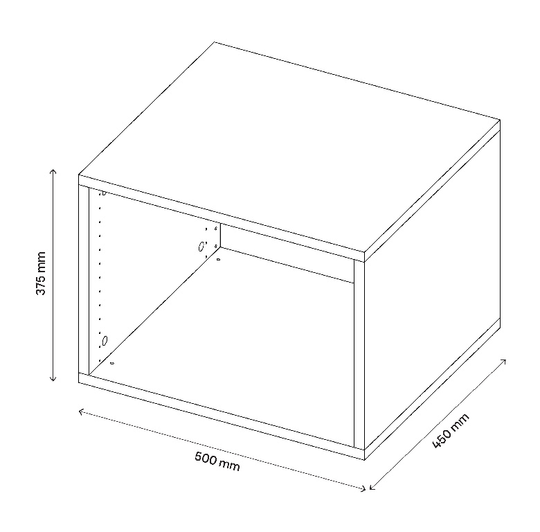 Corp de mobilier GoodHome Atomia, gri, 37.5 x 50 x 45 cm