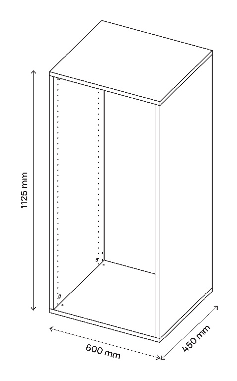 Corp de mobilier, gri, 112 x 50 cm GoodHome Atomia