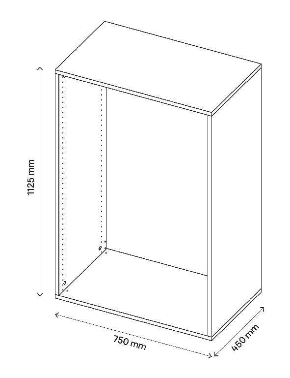 Corp de mobilier, alb, 112 x 75 cm  GoodHome Atomia
