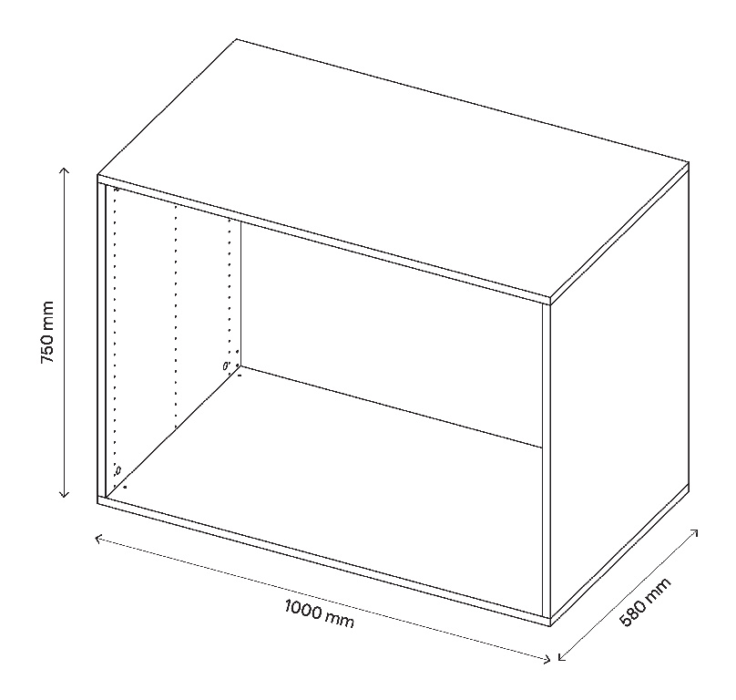 Dulap D58H75W100 stejar GoodHome Atomia