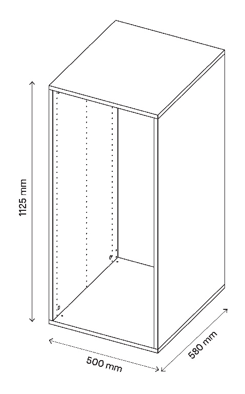 Corp de mobilier modular, D58H112W50 Stejar E  GoodHome Atomia