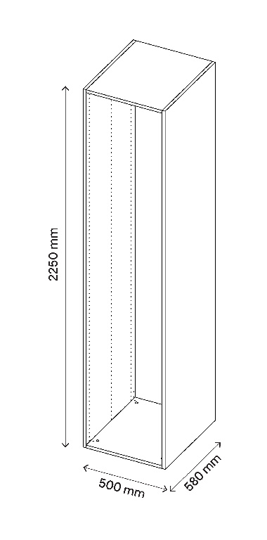 Dulap D58H225W50 stejar  GoodHome Atomia