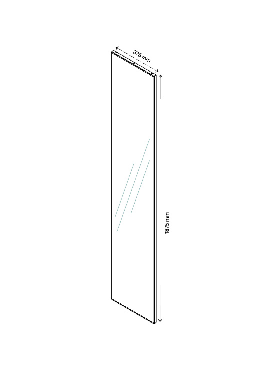 Front usa cu oglinda L37Xh187  GoodHome Atomia